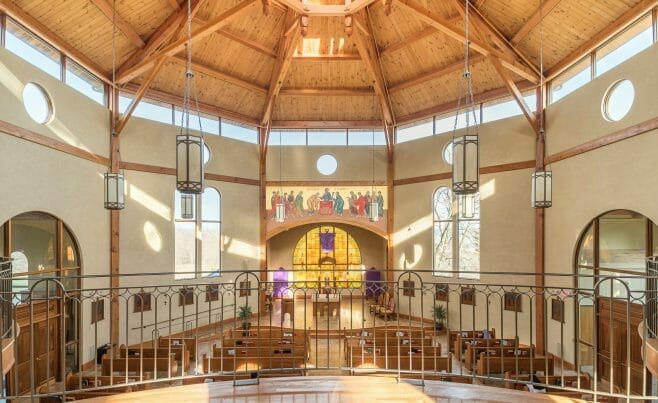 Balcony overlooking the Altar in the Chapel For Holy Apostles Church