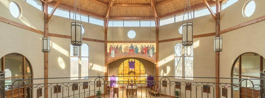 Balcony overlooking the Altar in the Chapel For Holy Apostles Church