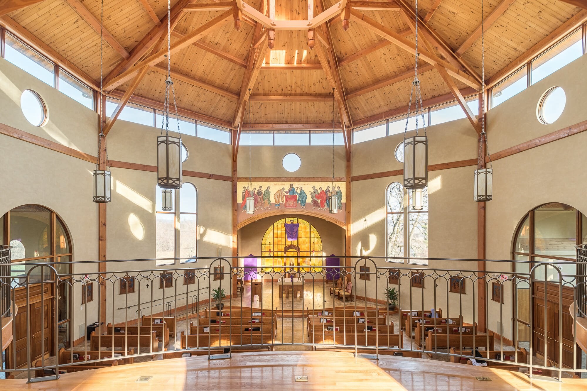 Balcony overlooking the Altar in the Chapel For Holy Apostles Church