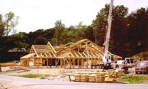 Log Post and Purlin Timber Frame