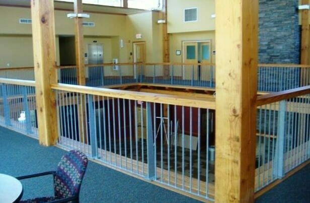 Great Room Balcony with Timber Pillars