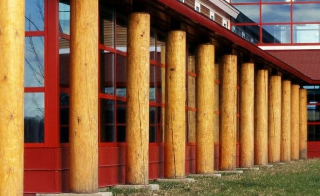 Rustic Timber Pole Columns