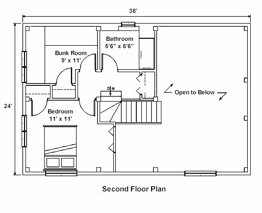 24x36 Post  Beam House  with a nice open floor  plan 