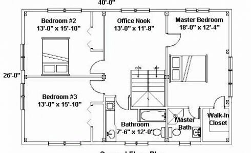 Floor Plan for a Home with Timber Beams
