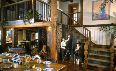 Antique Beams in a Barn Home