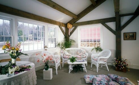 Post & Beam Sunroom with Exposed Timber Beams