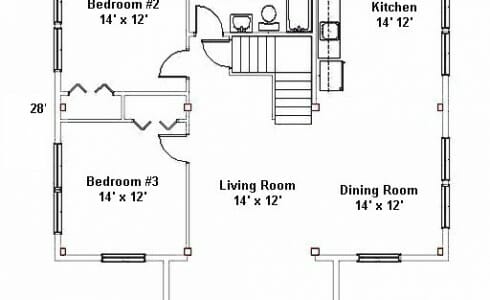 Post & Beam Home Floor Plan