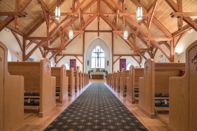 Interior of Saint Patrick's Church in Redding, CT