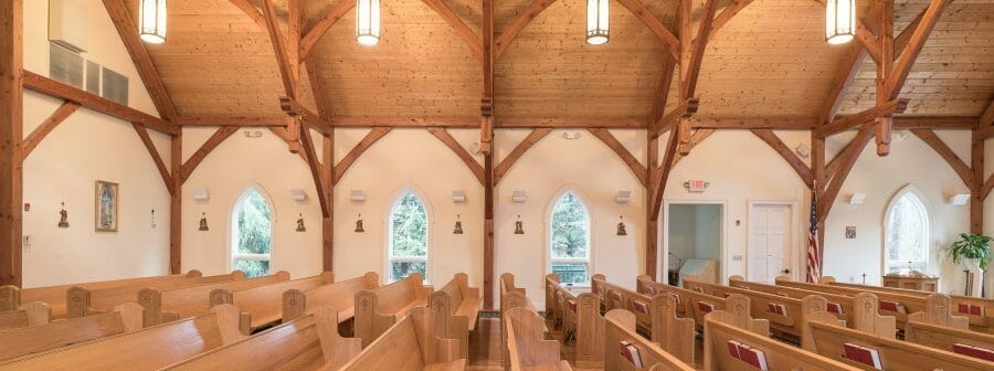 Timber Frame Trusses in Saint Patrick's Church