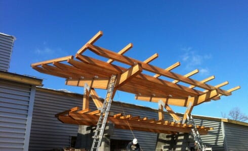 Completed Timber Frame Canopy