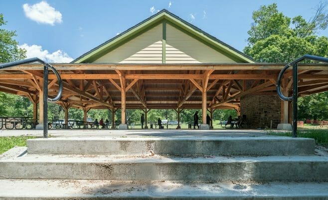 Park Picnic Pavilion at Cadwalader Park in NJ