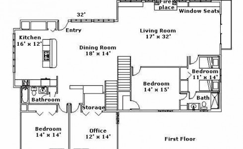 Second Floor Plan Post & Beam Home