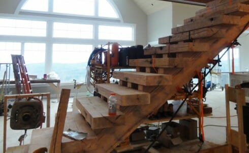 Ruby Oak Staircase During Construction