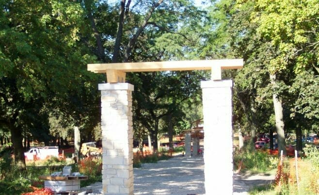 Stone and Timber Entrance to Citizen's Park