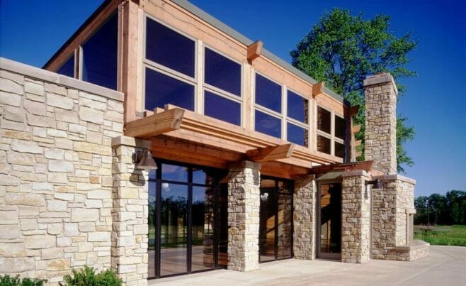 Beautiful Stone and Timber Building at Citizen's Park