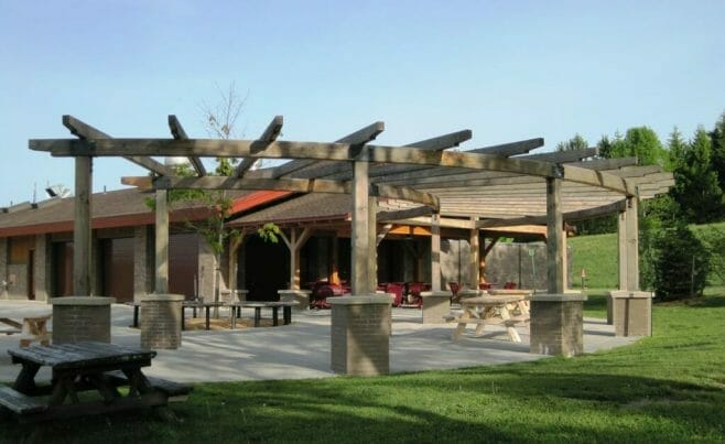 Post and Beam Pergola at Lake Taghkanic