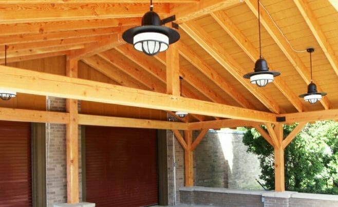 Timber Beam Outdoor Eating Area