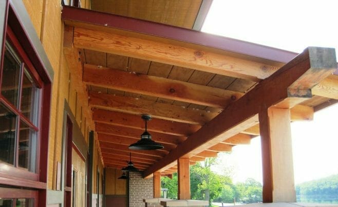 Timber Column Overhang