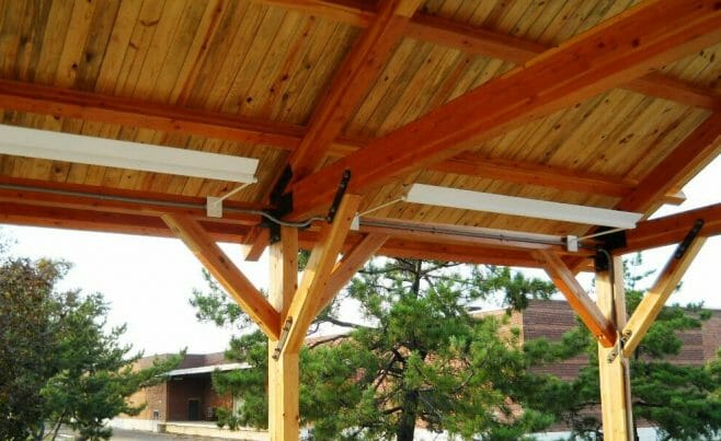 Pavilion with Timber Posts