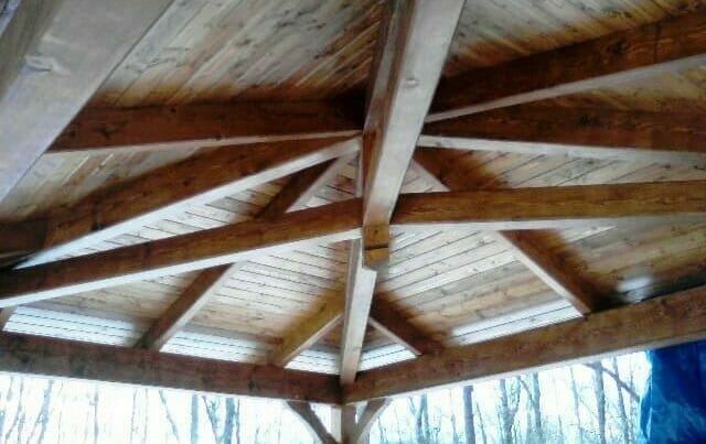 Ceiling Beams Made of Fir Timber