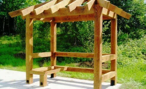 Oak Timber Frame Bus Shelter