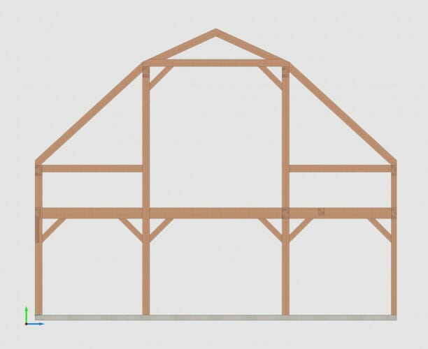 Gambrel Style Timber Frame