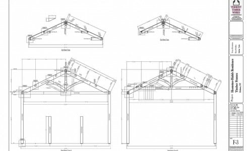 Shop Drawing of Modified King Post Trusses