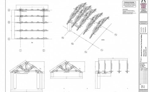 Framing Plan & Bent Profiles for Mammoth Cave Pavilion