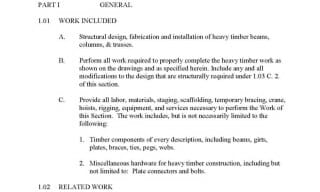 Heavy Timber Specification