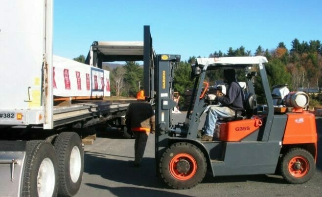 Beam Packages Loaded on a Truck