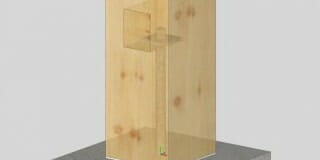 Post Base with Steel Rod and Washer