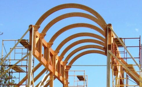 Glue laminated arches