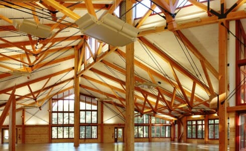 Dining Hall Wood and Steel Trusses for Camp Hayden