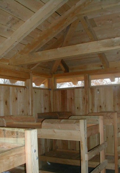 Post & Beam Cabin Interior