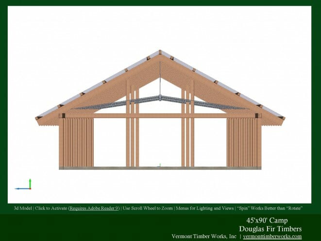 Timber Frame Homes and Barns in 3d pdfs