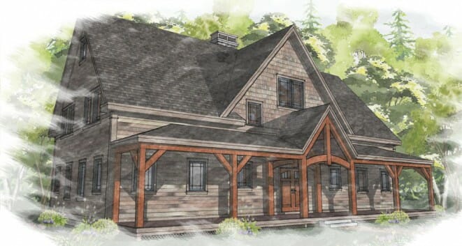 Bonin Architects_Farmhouse_Exterior Rendering