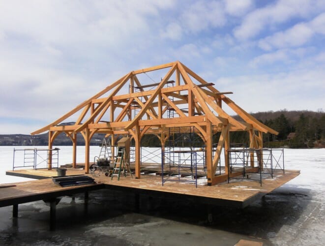 Timber Frame Boathouse