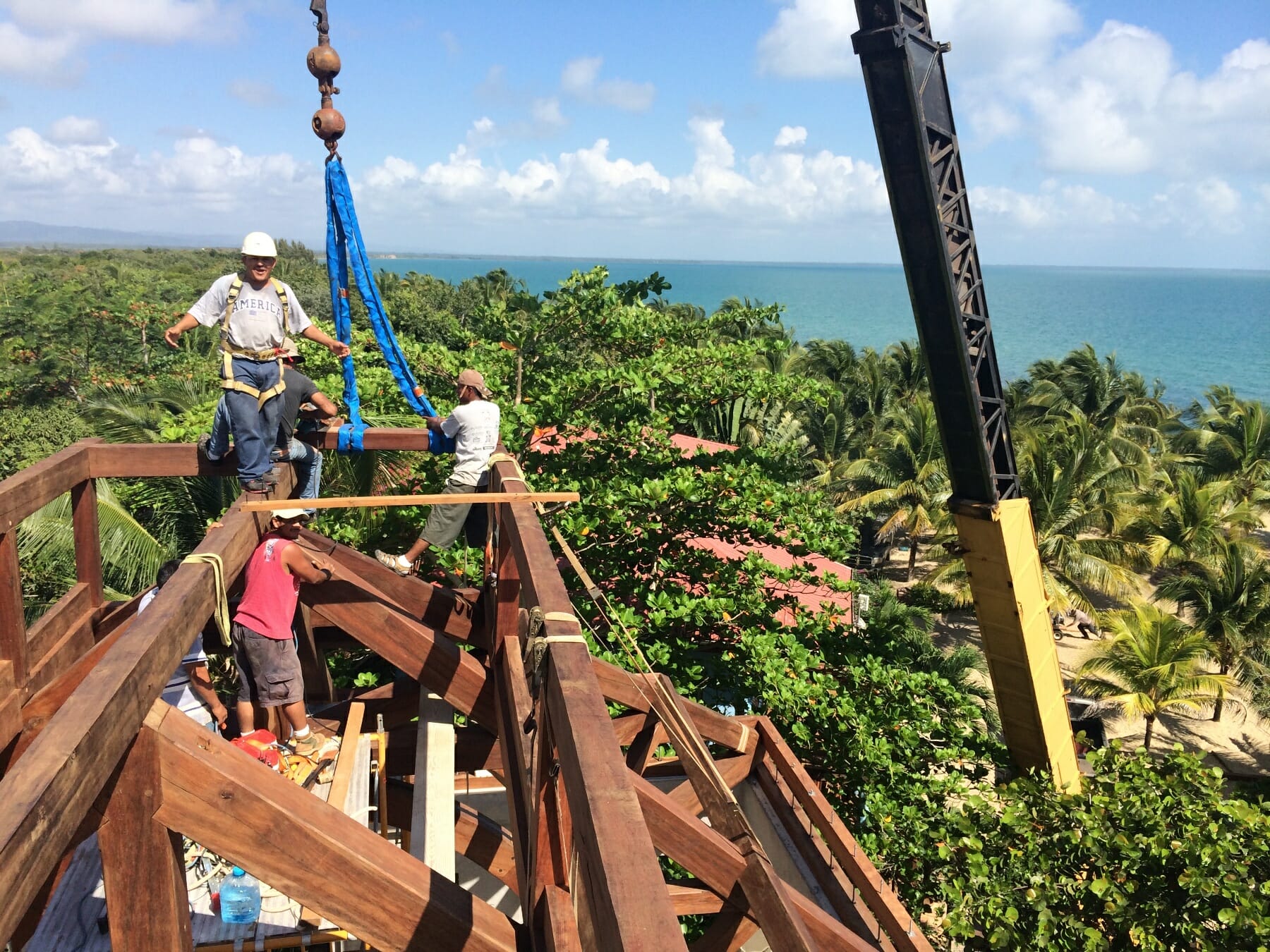 Erecting A Timber Frame In Belize