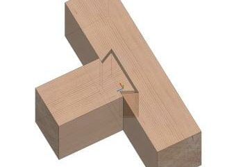 Dovetail joint in a timber frame
