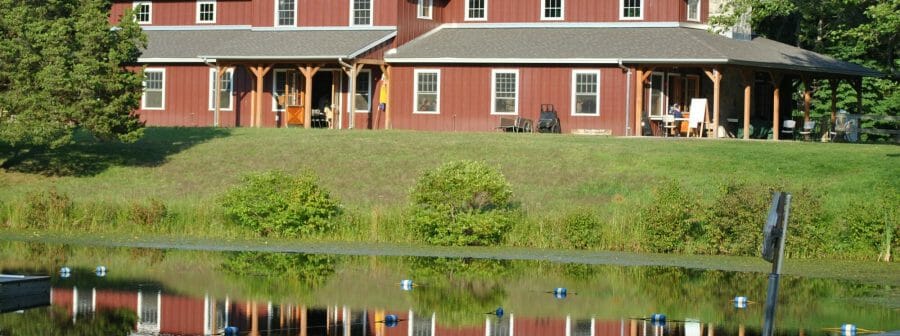 Exterior shot of timber frame