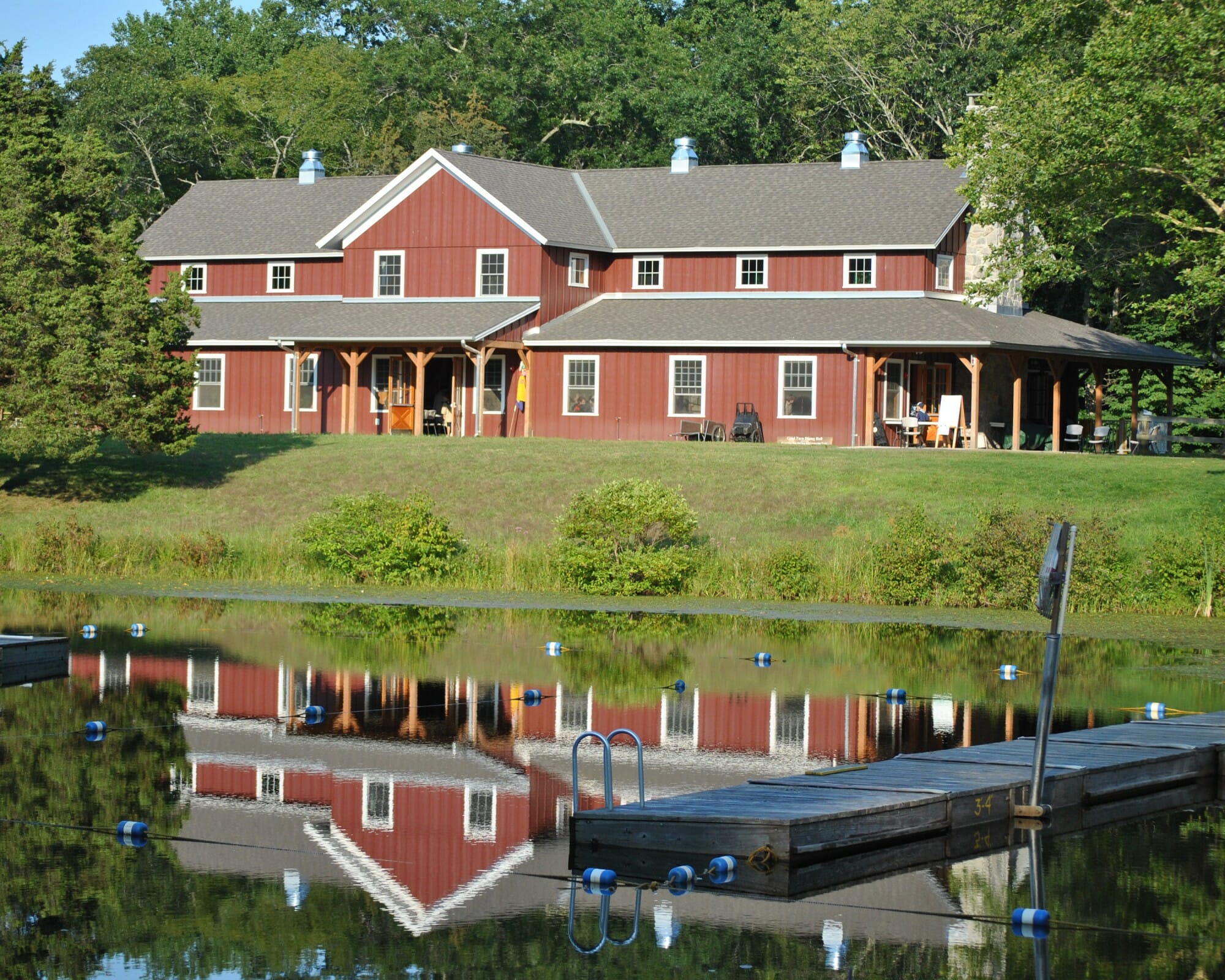 Exterior shot of timber frame