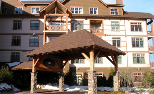 Porte Cochere for Founder's Lodge at Stratton Mountain