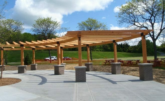 Curved Timber Frame Pergola