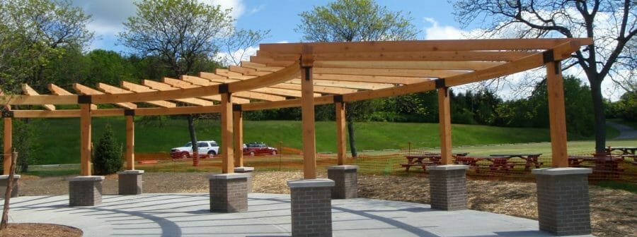 Curved Timber Frame Pergola