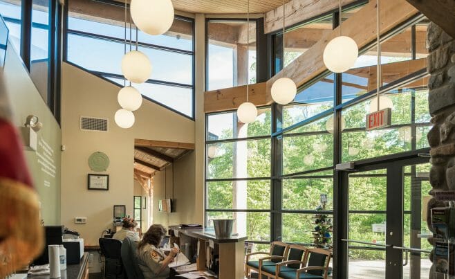 Interior of the Shenandoah State Park Visitors Center