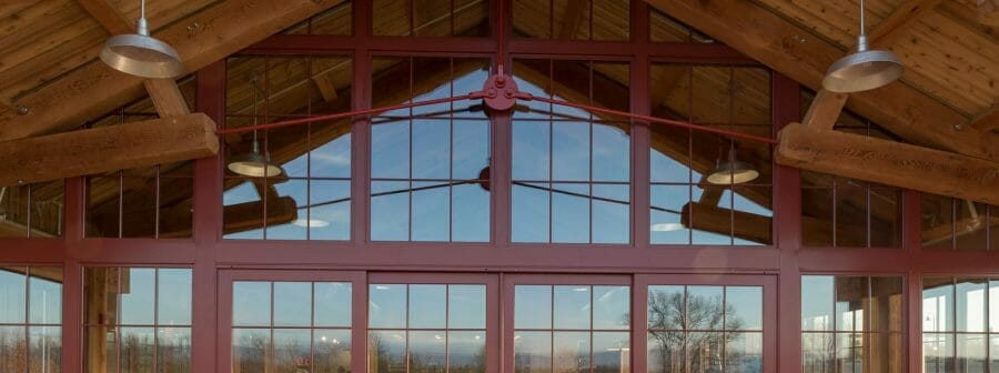 Red Steel tie rod in a cidery