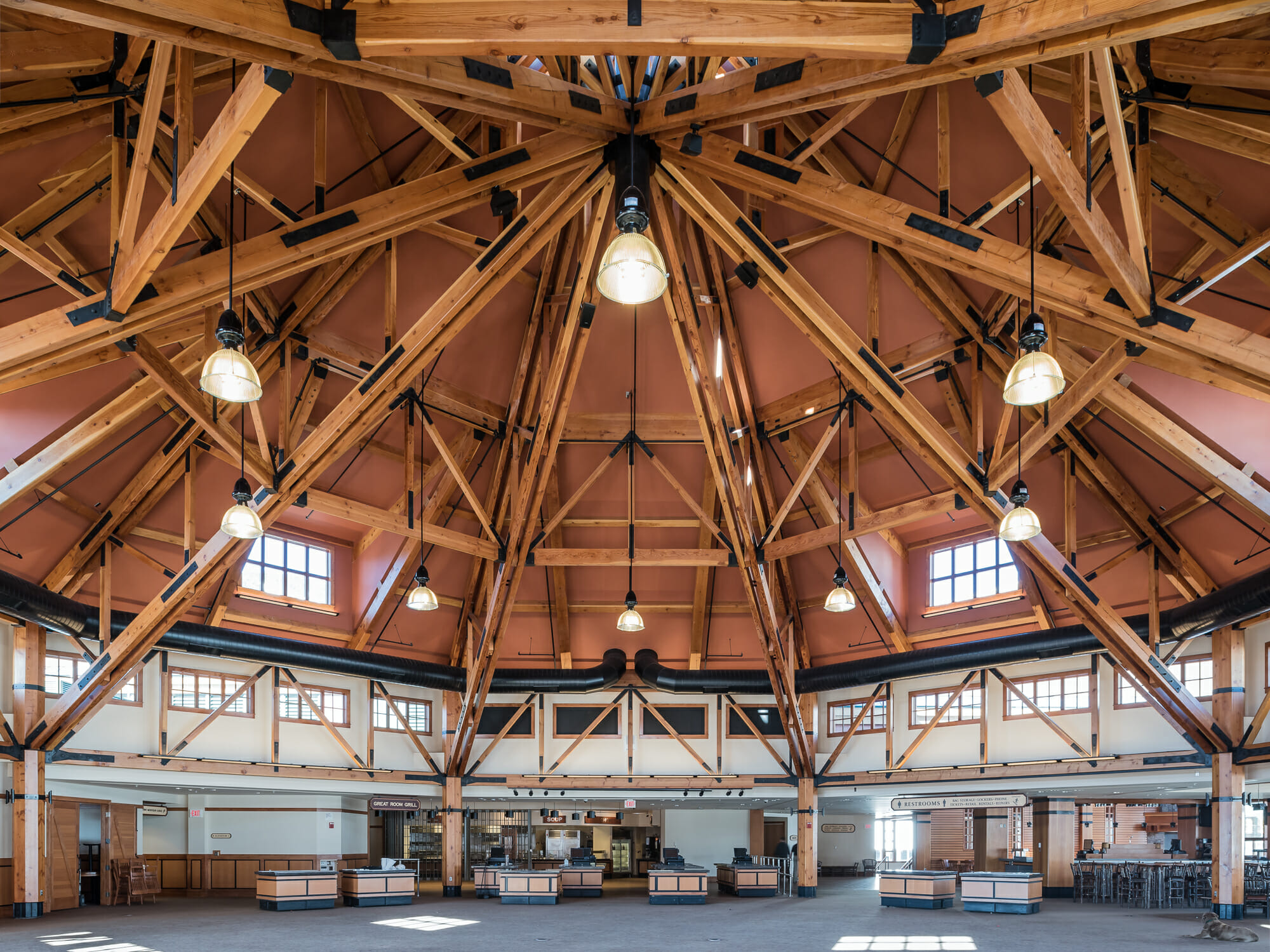 public timber frames to visit spruce camp lodge