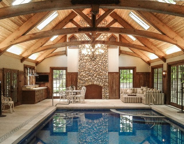 King Post Trusses with Steel Plates in the Reed Pool House in OH