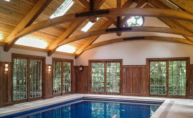 King Post Trusses with Steel Plates in the Reed Pool House in OH