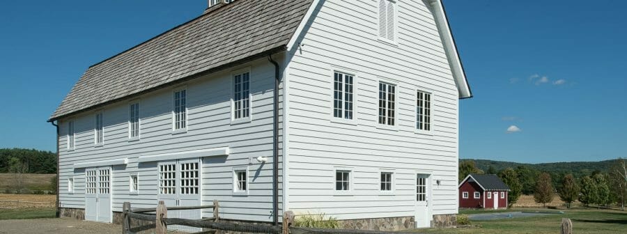 Exterior of Gambrel style Barn Eberhart Barn in Upstate NY